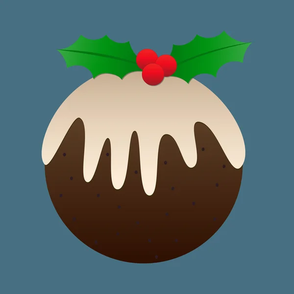 Pouding aux prunes de Noël — Image vectorielle