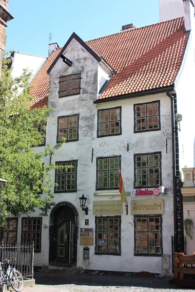 Eski ev kent Riga'da Letonya'nın — Stok fotoğraf