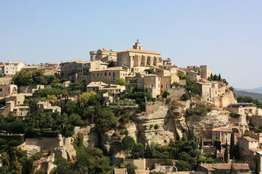gordes, Fransa Köyü panoramik görünüm