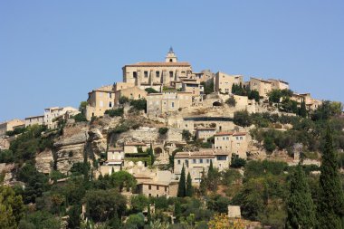 gordes, Fransa Köyü panoramik görünüm