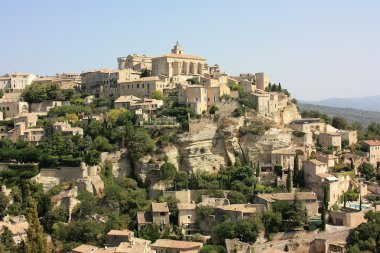 gordes, Fransa Köyü panoramik görünüm