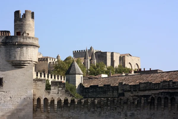 Vista sobre el Rocher des Doms y el Palais des Papes, Aviñón, Francia —  Fotos de Stock