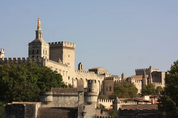 Vista sul Rocher des Doms e sul Palais des Papes, Avignone, Francia — Foto Stock