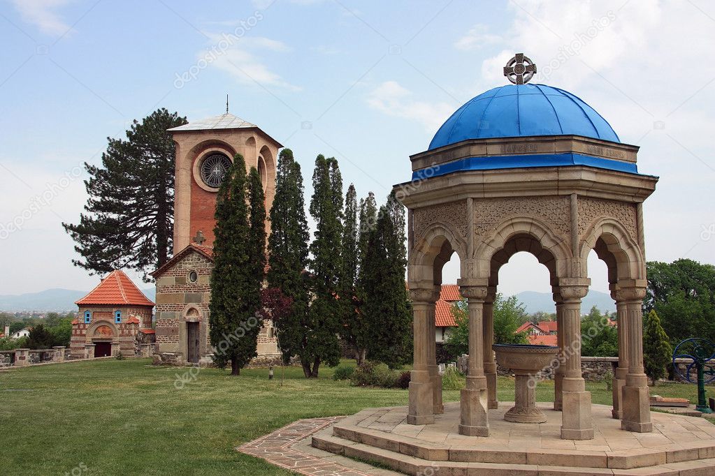 View on the 13th century Serb Orthodox monastery Žiča near Kraljevo, Serbia.