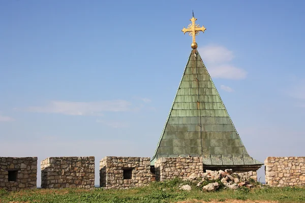 Kalemegdanin linnoituksen ja puiston muuri, Belgrad, Serbia — kuvapankkivalokuva