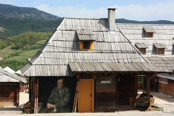 Village Drvengrad (Happybike) közelében Mokra Gora, Szerbia Stock Kép