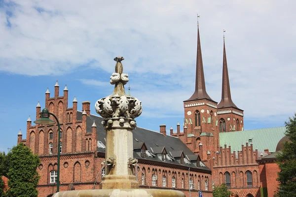 Historical centre of Roskilde. Denmark — Stock Photo, Image