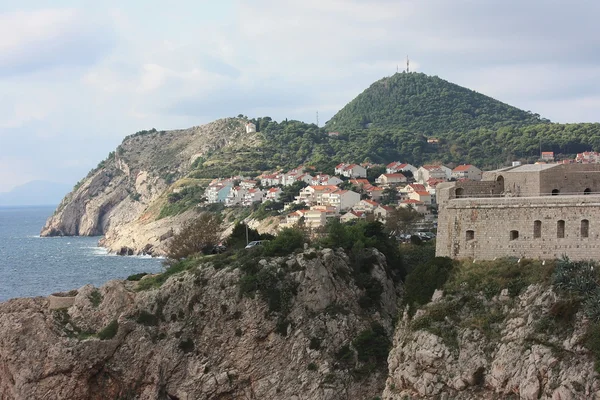 Panoramisch zicht op de stad dubrovnik. Kroatië — Stockfoto