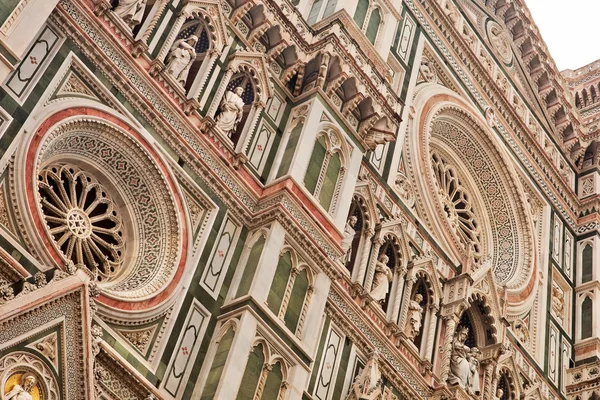 Cathedral in Florence, facade close-up view. — Stock Photo, Image