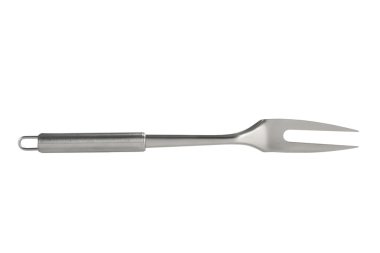 beyaz izole barbekü çatalı