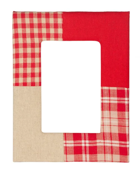 Fabric photo frame — Stock Photo, Image