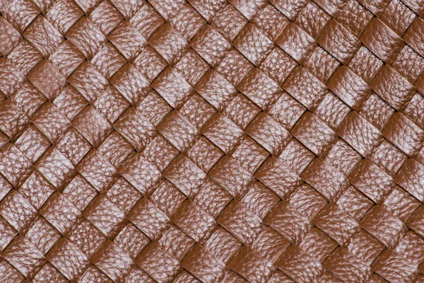 Macro of brown leather — Stock Photo, Image
