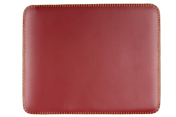 Cuero rojo rectangular — Foto de Stock