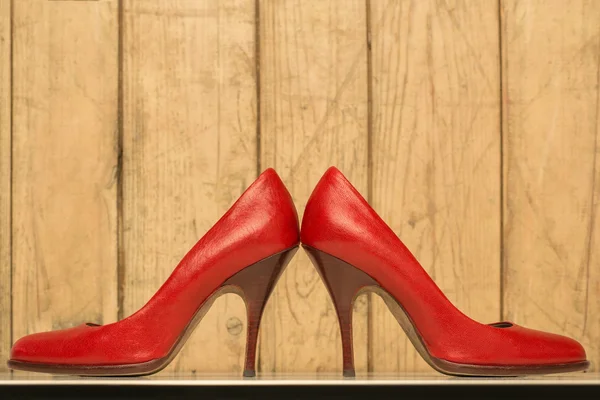 Pair of red high heels — Stock Photo, Image