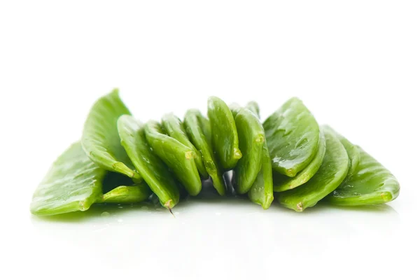 Fagioli verdi piatti freschi — Foto Stock