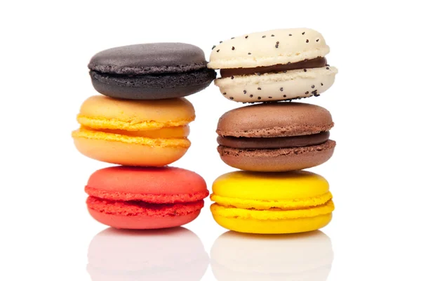 Macaroons coloridos, pastelaria francesa — Fotografia de Stock