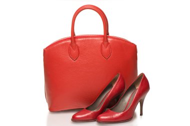 Beyaz arka planda kadın aksesuarları