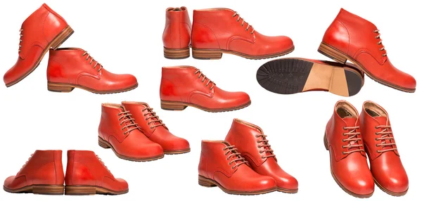 Zapatos para hombre rojos aislados en blanco — Foto de Stock