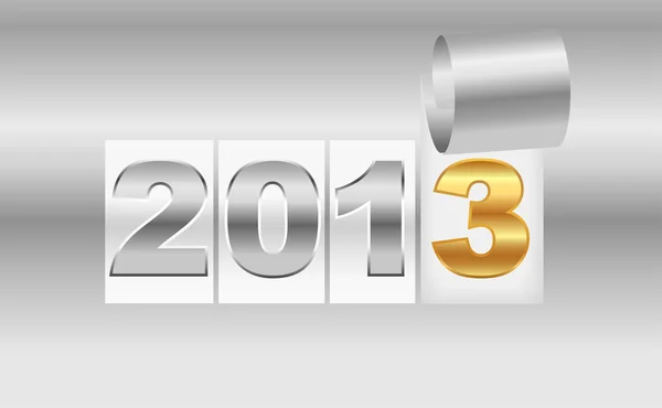 New Year's 2013 metallic background — Stock Vector