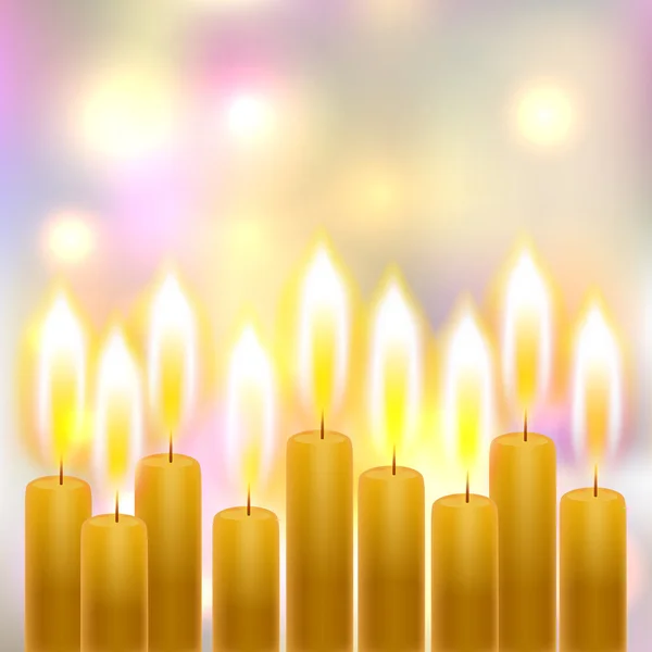 Velas encendidas — Vector de stock