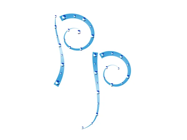 Feen-Aqua-Alphabet — Stockvektor