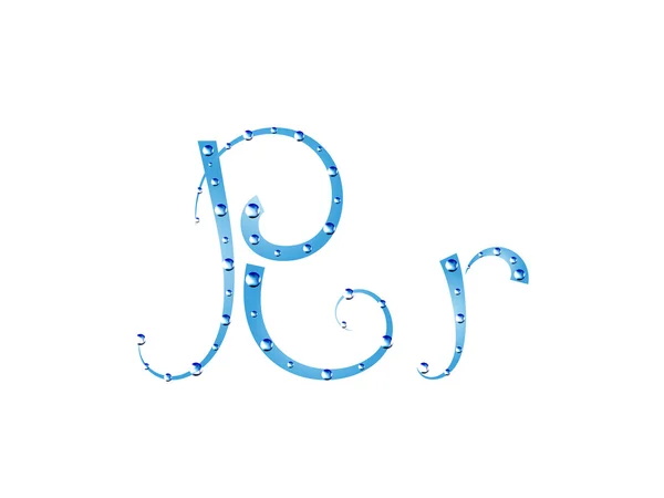 Νεράιδα aqua αλφάβητο — Διανυσματικό Αρχείο