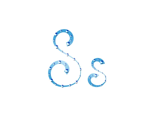 Fairy aqua alphabet — Stock Vector