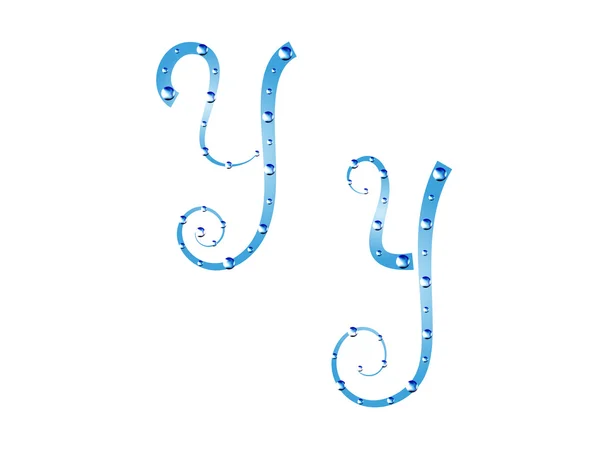 Alphabet aqua fée — Image vectorielle