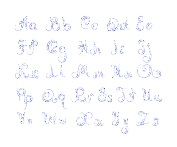Alphabet Grunge curl — Image vectorielle