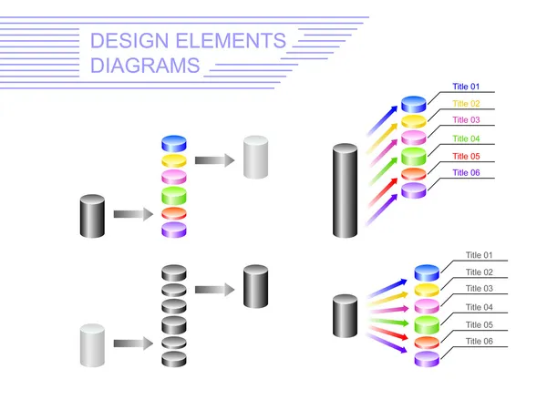 Design elements. Diagrams — Stock Vector