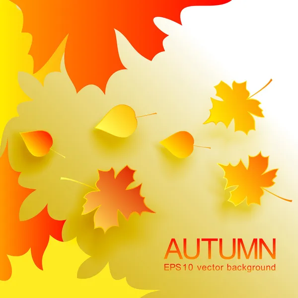 Background with fallen leaves — Stock Vector