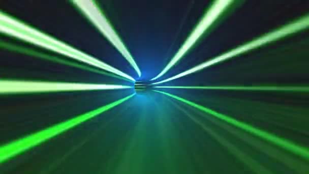 Abstract green tunnel background — Stock Video