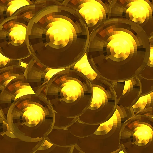 Gold faceted balls — Stock Photo, Image