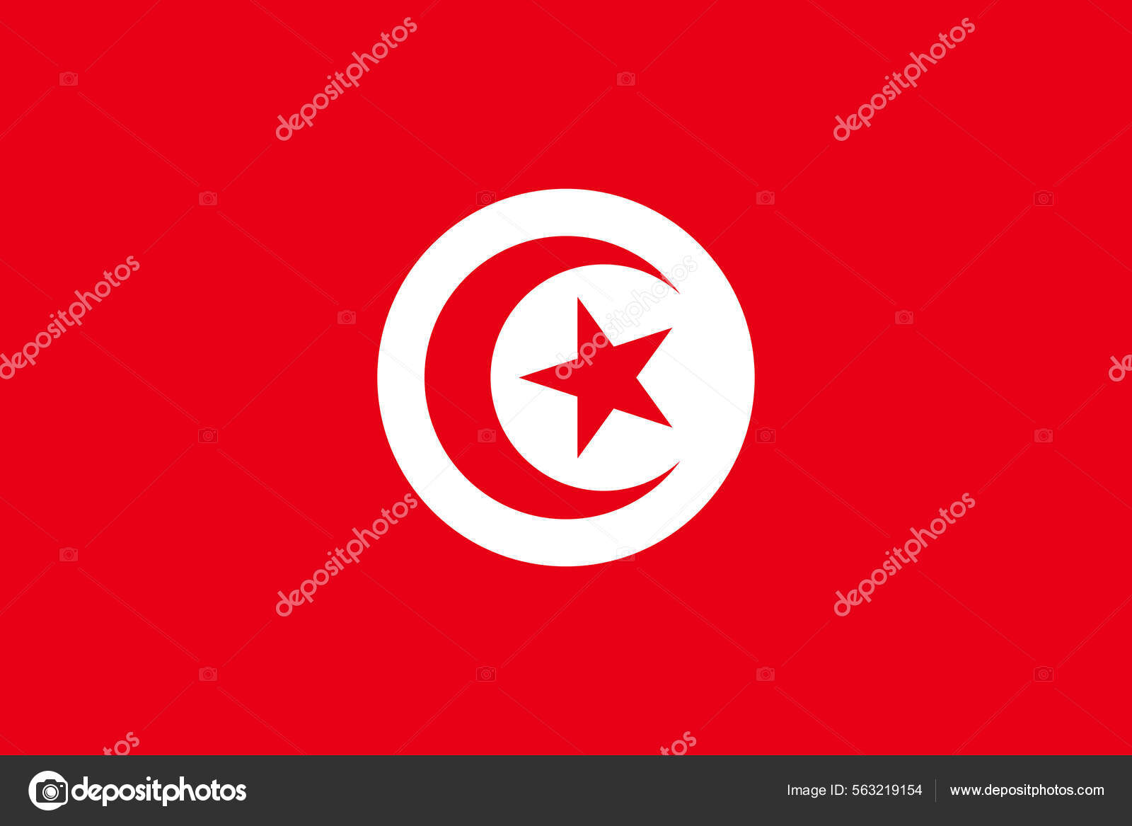 突尼斯国旗突尼斯共和国的官方旗帜一个北非国家平面图标纹理图矢量说明图库矢量图©ivn3da 563219154