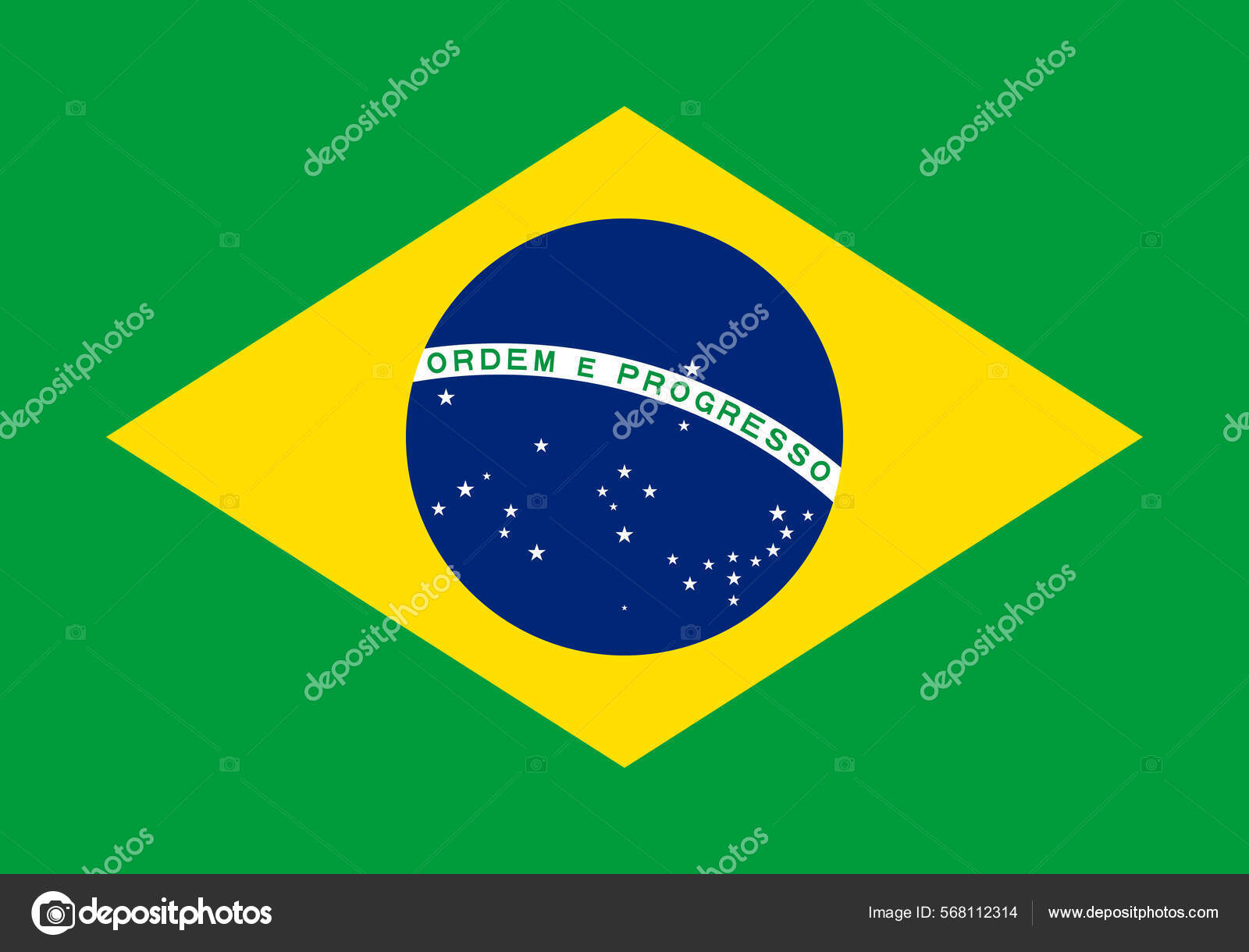 ブラジル国旗 南アメリカの主権国家であるブラジル連邦共和国の公式