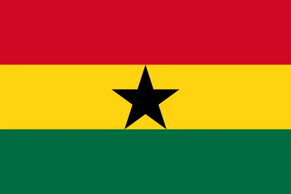 Flag Ghana Official National Flag Republic Ghana State West Africa — Διανυσματικό Αρχείο