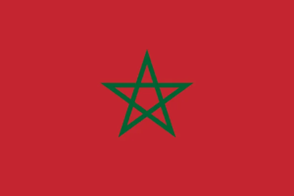 Flag Morocco Official Flag Kingdom Morocco Northwesternmost Country Maghreb Region —  Vetores de Stock