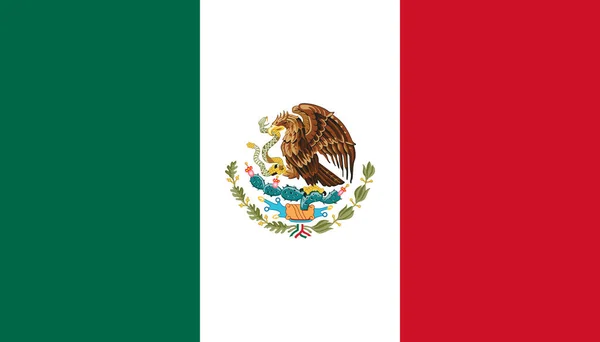 Flag Mexico Official National Flag United Mexican States State North —  Vetores de Stock