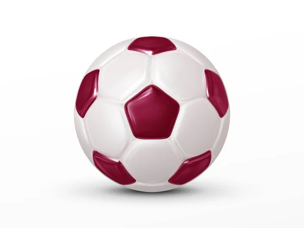 Realistic Soccer Ball Shadow White Background Soccer Ball Classical Shape — Vector de stock