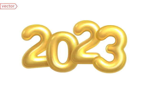 2023 Новим Роком Золотий Номер 2023 Святкування Святкування Сезону 2023 — стоковий вектор
