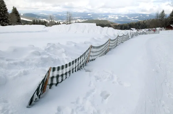 Hó kerítés — Stock Fotó