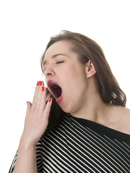 Mujer bostezando — Foto de Stock