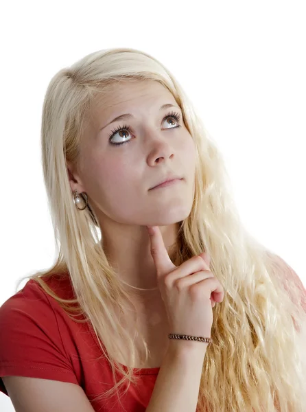 Woman looking up — Stock Photo, Image