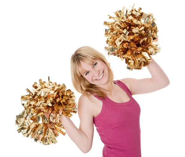 Cheerleader rejoicing — Stock Photo, Image