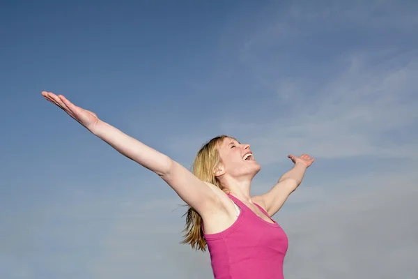 Vrouw gevoel gratis — Stockfoto