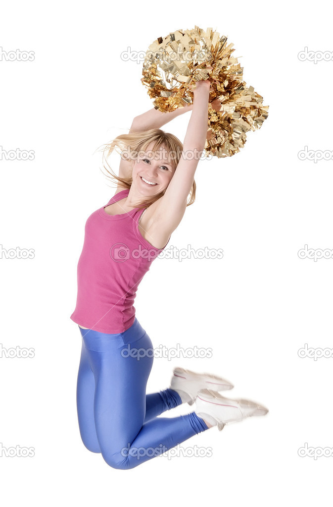Cheerleader jumping