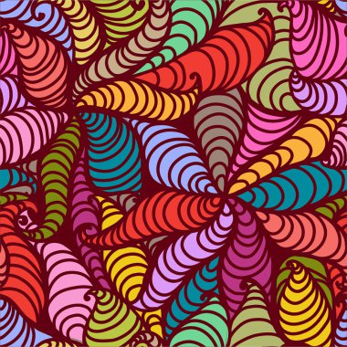 Dikişsiz soyut çizilmiş desen.