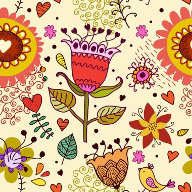 çiçekler ile sorunsuz doku.