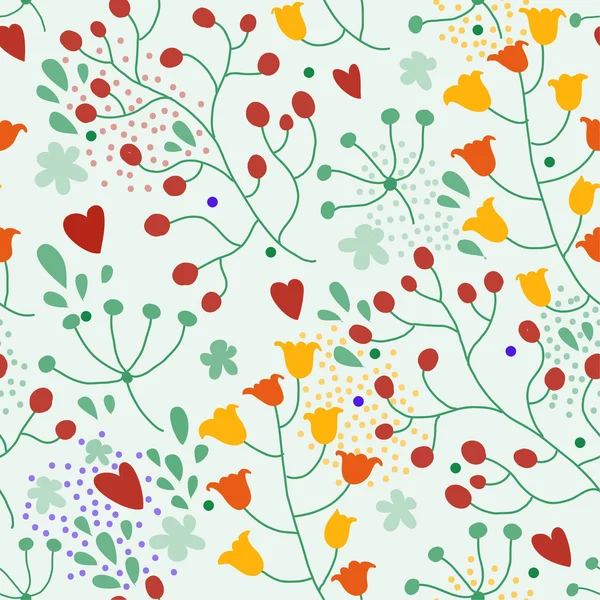 Sömlös blommönster i vector — Stock vektor