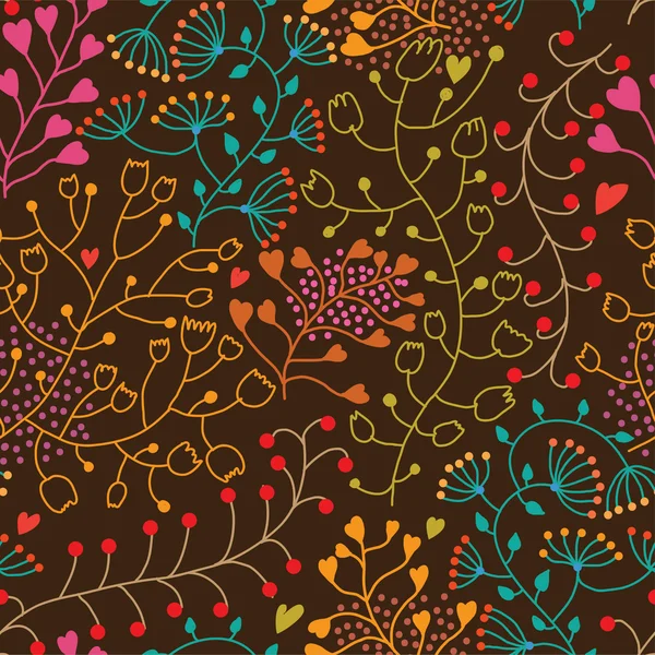 Motif floral sans couture dans le vecteur — Image vectorielle